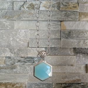 Vintage Barse Sterling Silver and Gemstone Pendant Necklace